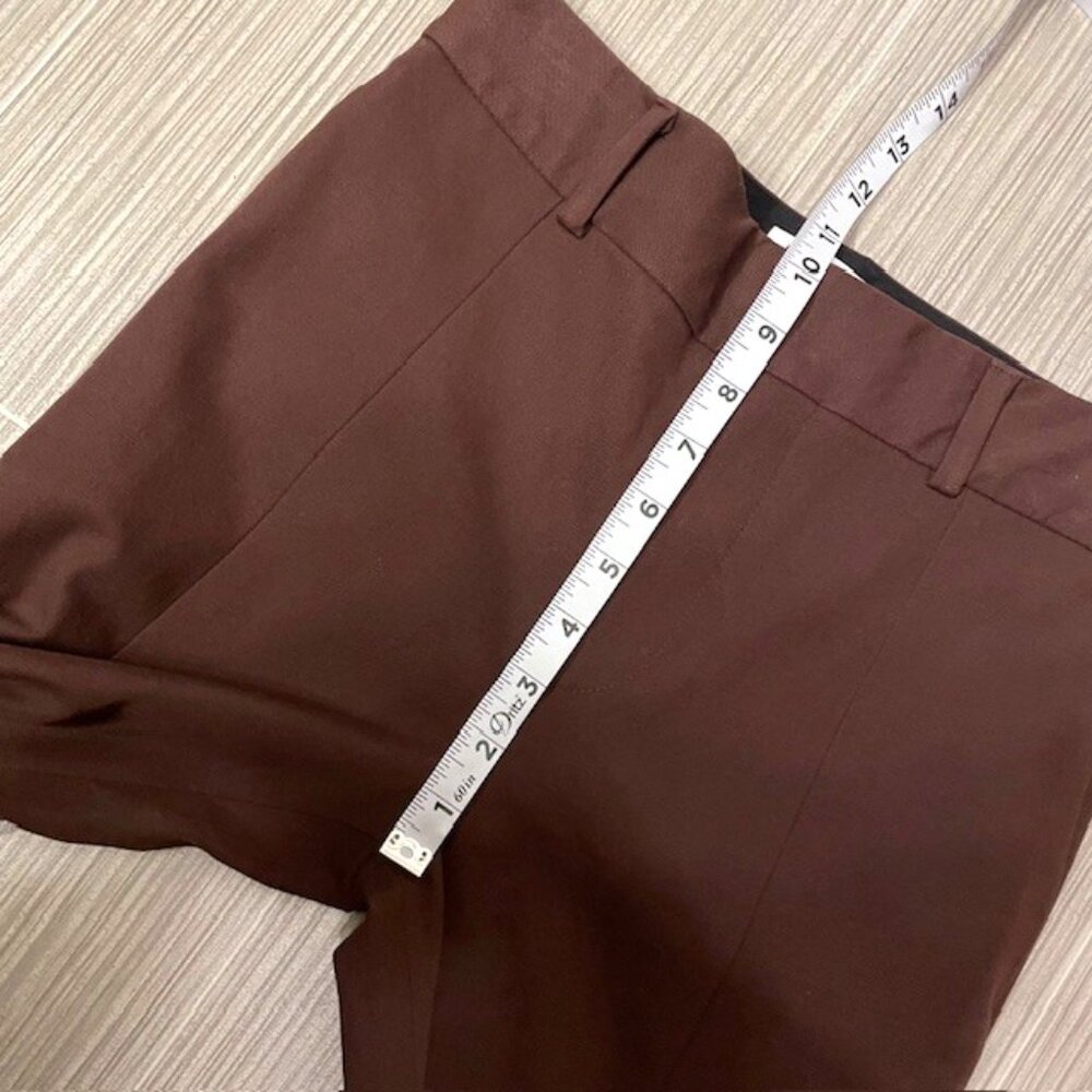 NWOT Frame Le High Flare Split Hem Trouser Pants Brown Size 2 Work Office Career - Picture 15 of 16